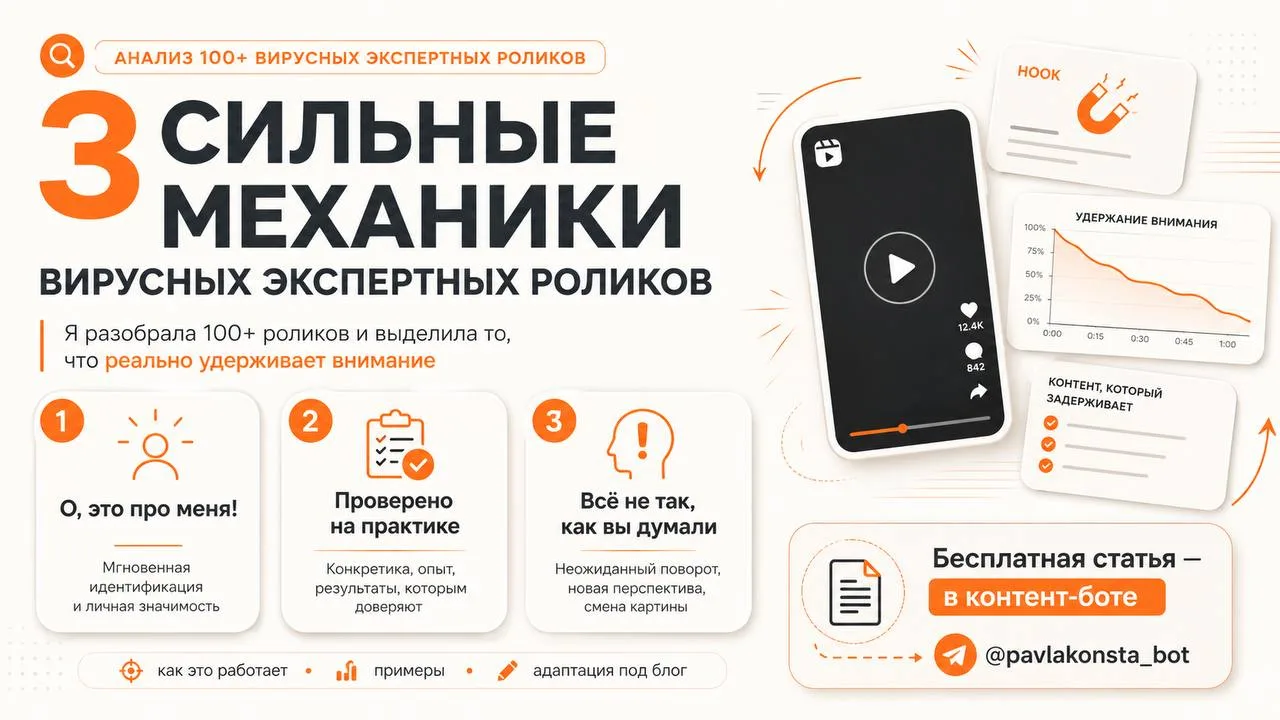 **Я разобрала более 100 вирусных экспертных роликов и вот что поняла…**