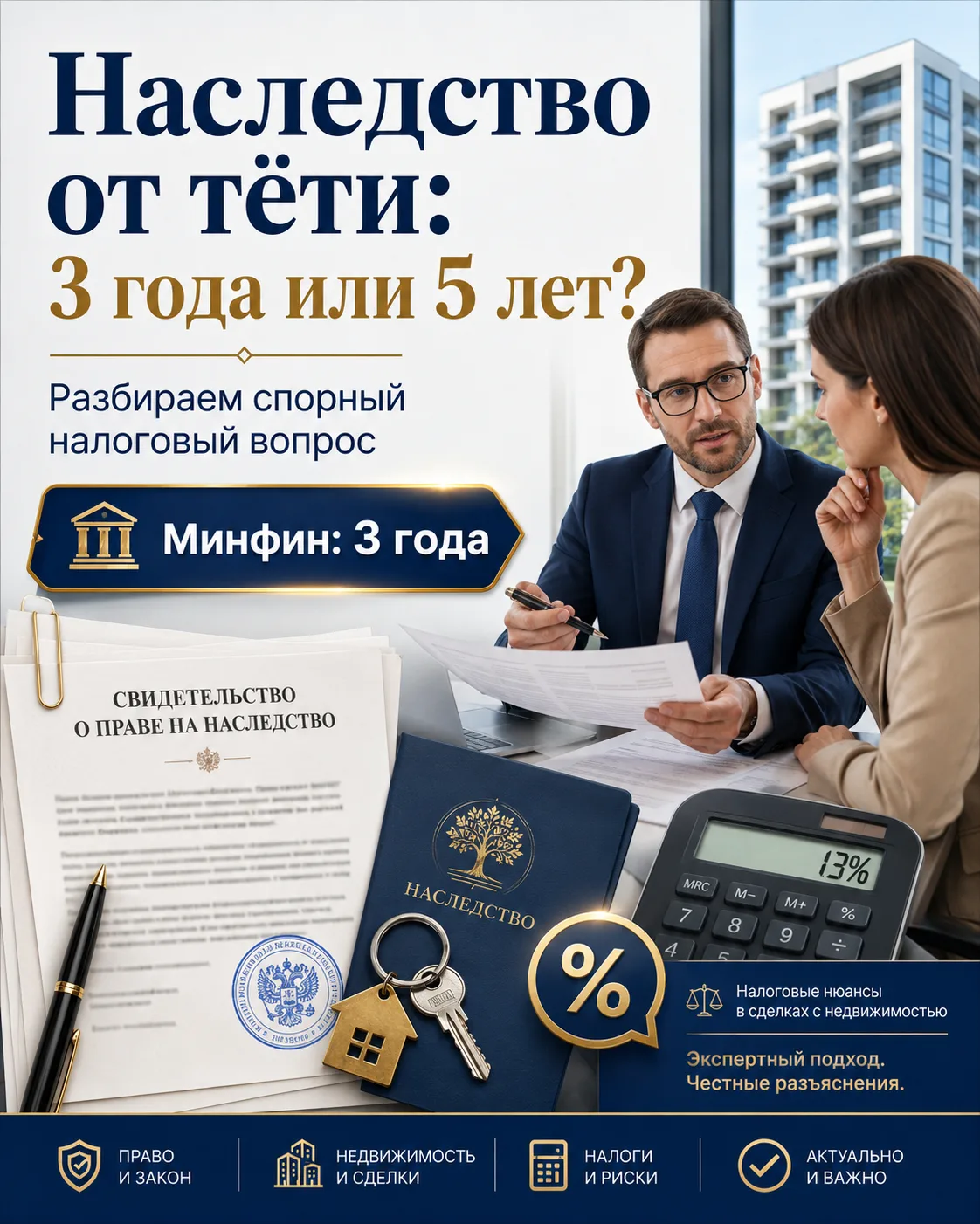Наследство от тёти: 3 года или 5 лет❓