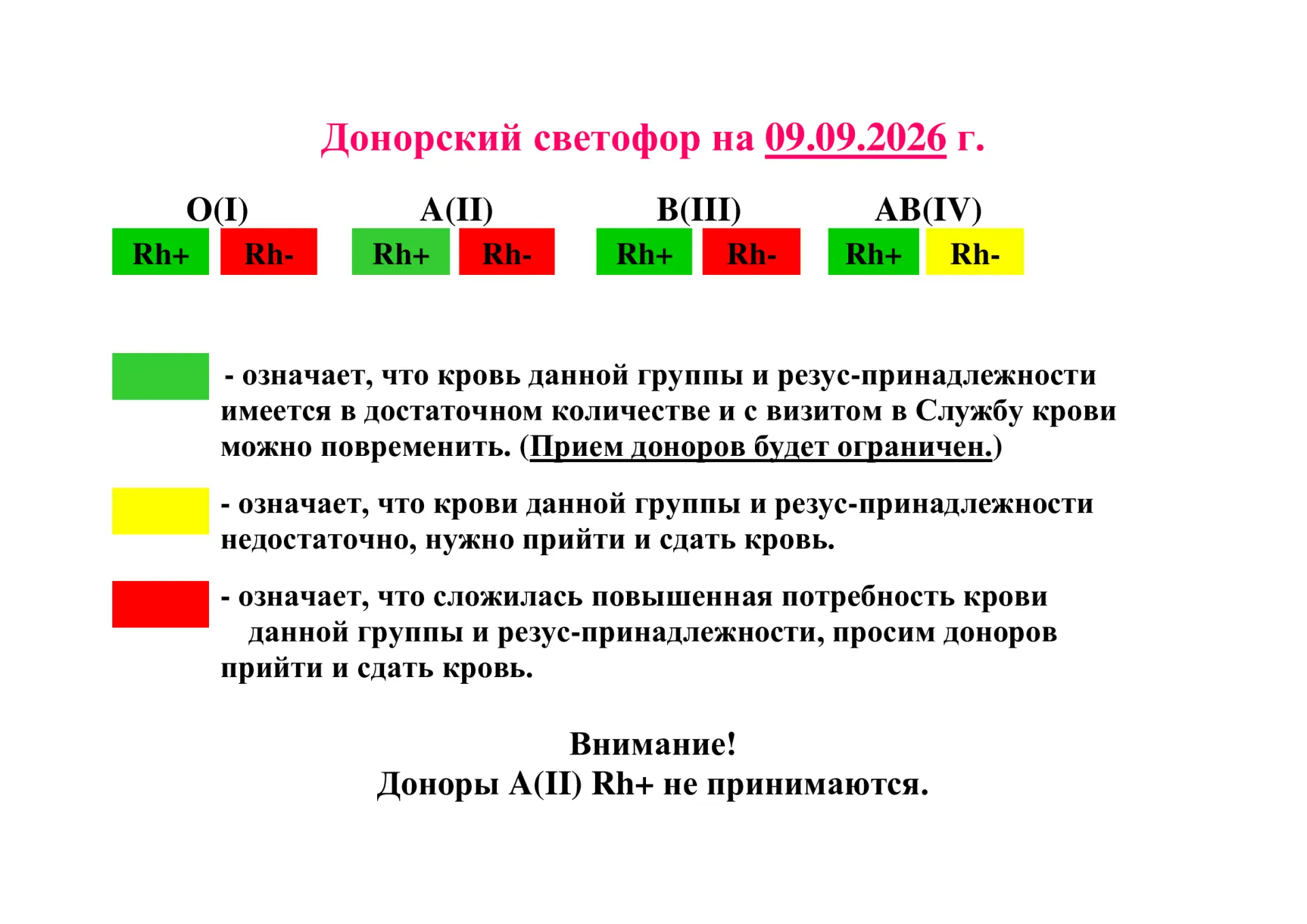 Донорский светофор