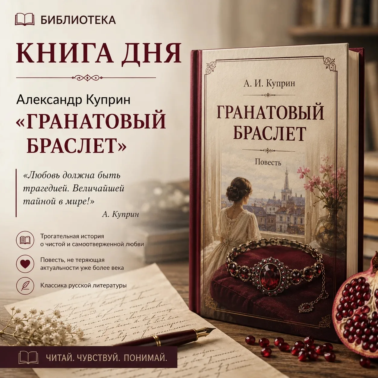 «Гранатовый браслет» А. И. Куприна — книга‑юбиляр!                                 В эт...