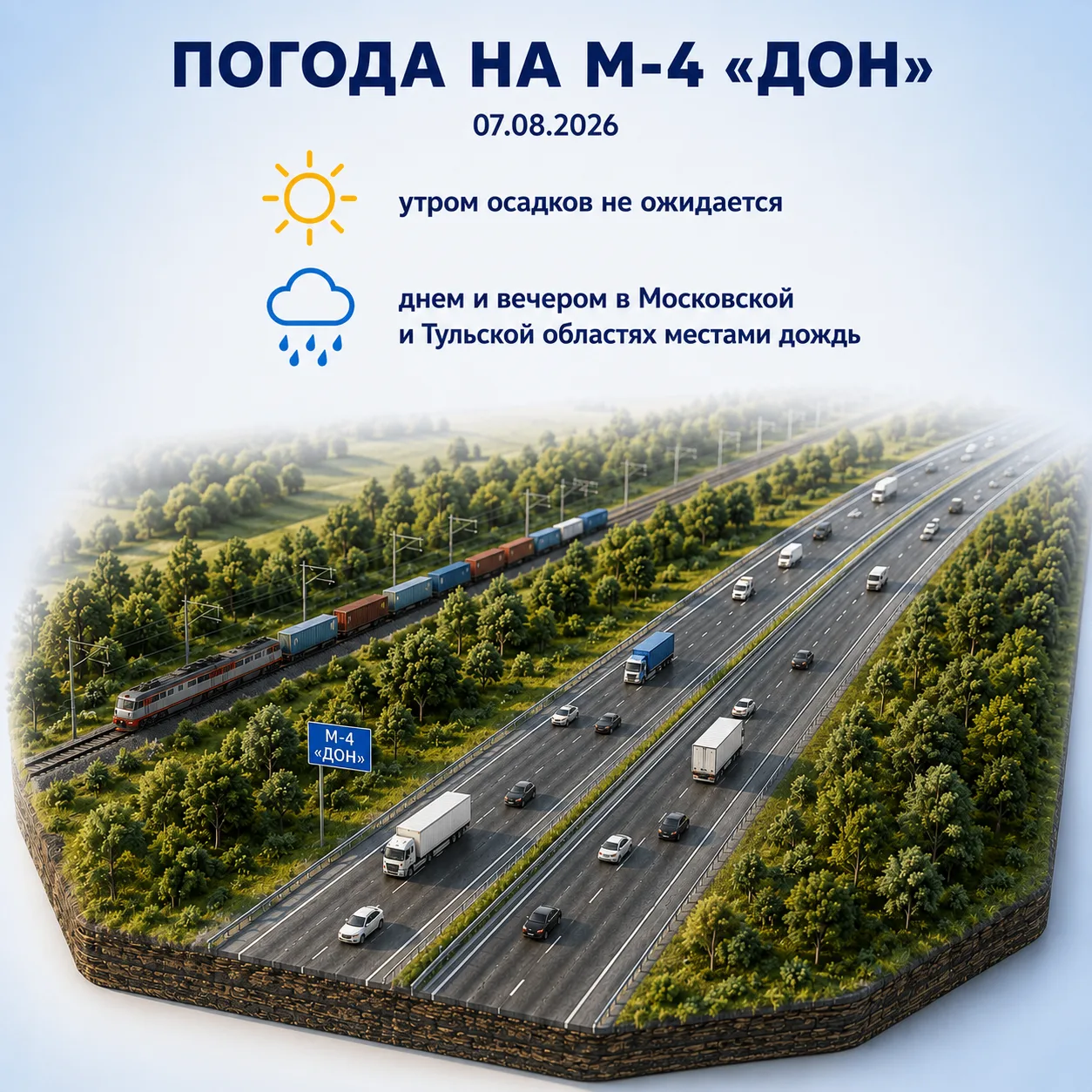 Погодные условия на М-4 «Дон» 7 августа
