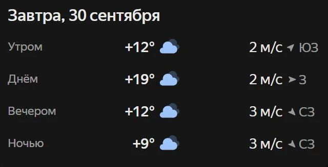 Прогноз погоды☀️