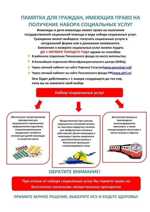 ❗️Информация для тех, кто пользуется набором социальных услуг!