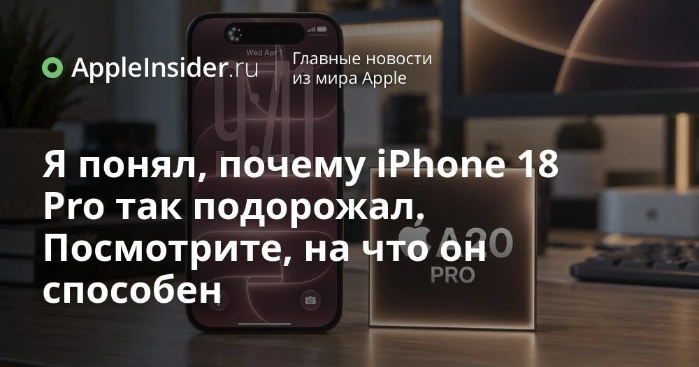 iPhone 18 Pro в Geekbench: насколько A20 Pro вырвался вперед и при чем тут MacBook