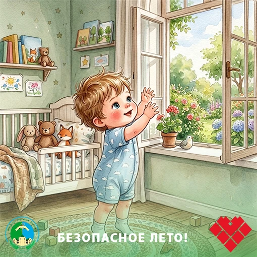 Особое внимание летом, если в доме есть дети, – открытым окнам. Напомним о нескольких простых правил