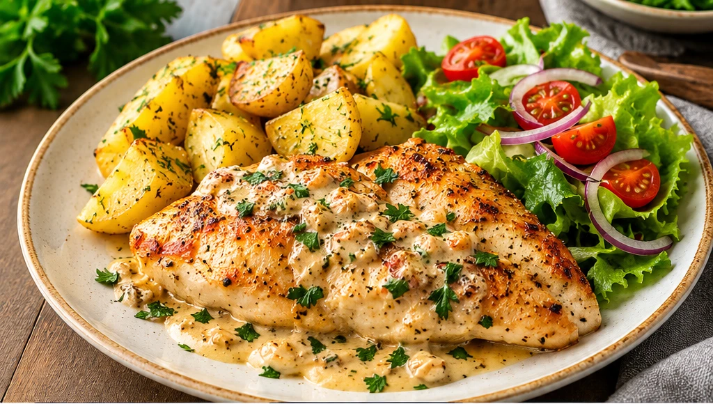 ‼️ Куриная грудка в сливочно-чесночном соусе — нежная и очень вкусная 🔥