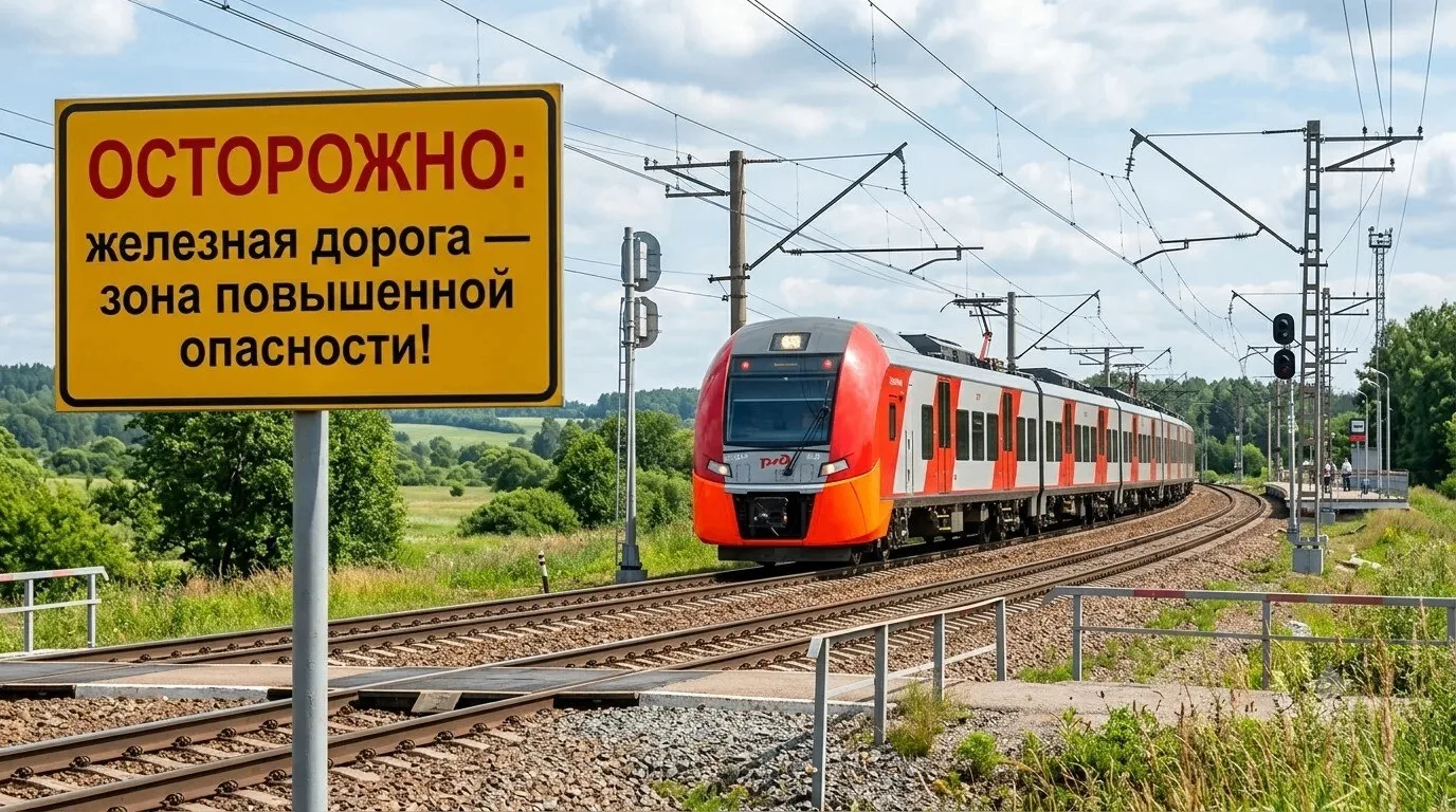 Железная дорога — не место для прогулок, селфи и «коротких путей».

Поезд не может остановиться мгно
