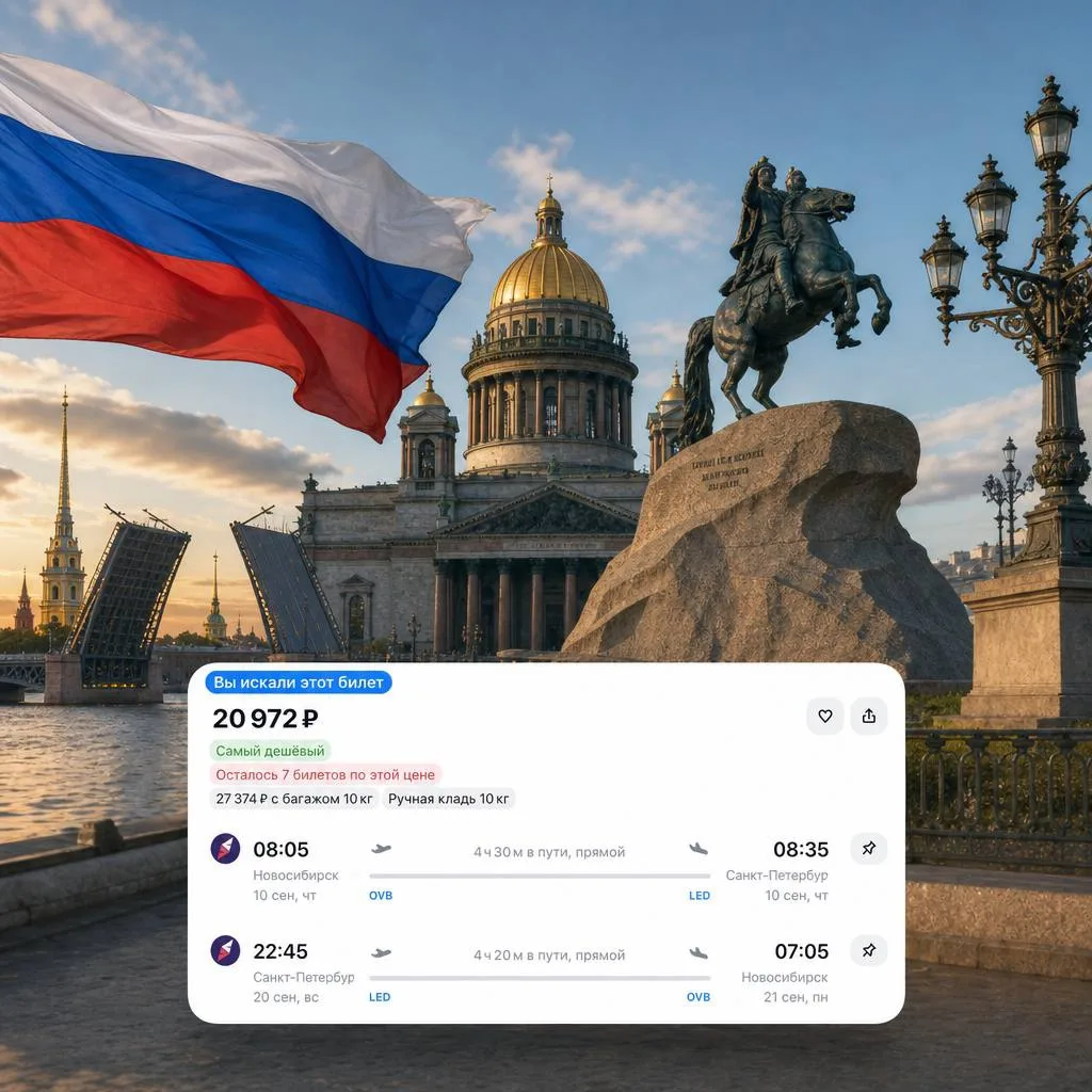 Улететь из Новосибирска в