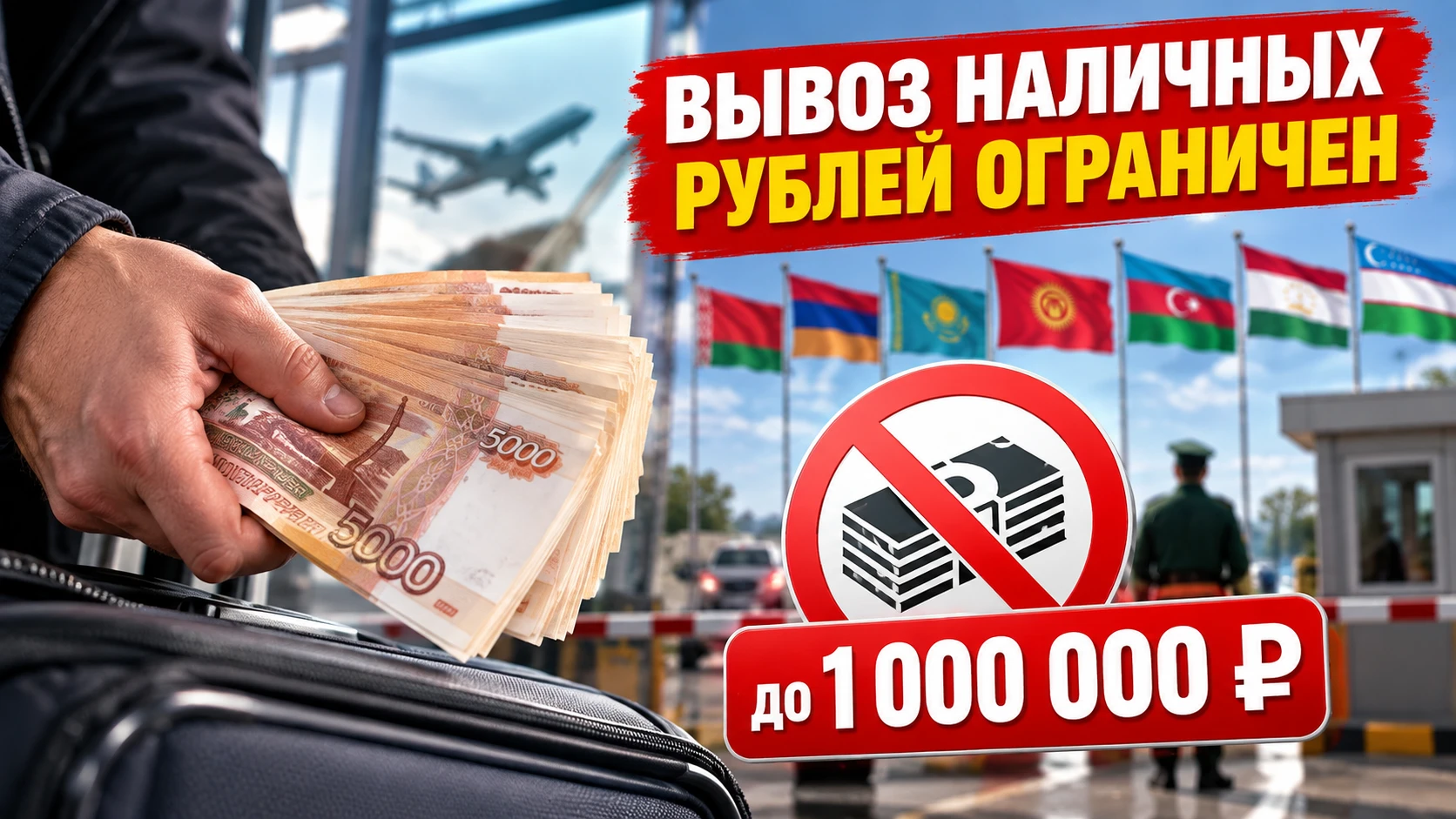 💰 МИЛЛИОН — И НЕ БОЛЬШЕ: В РОССИИ УЖЕСТОЧИЛИ ВЫВОЗ НАЛИЧНЫХ РУБЛЕЙ