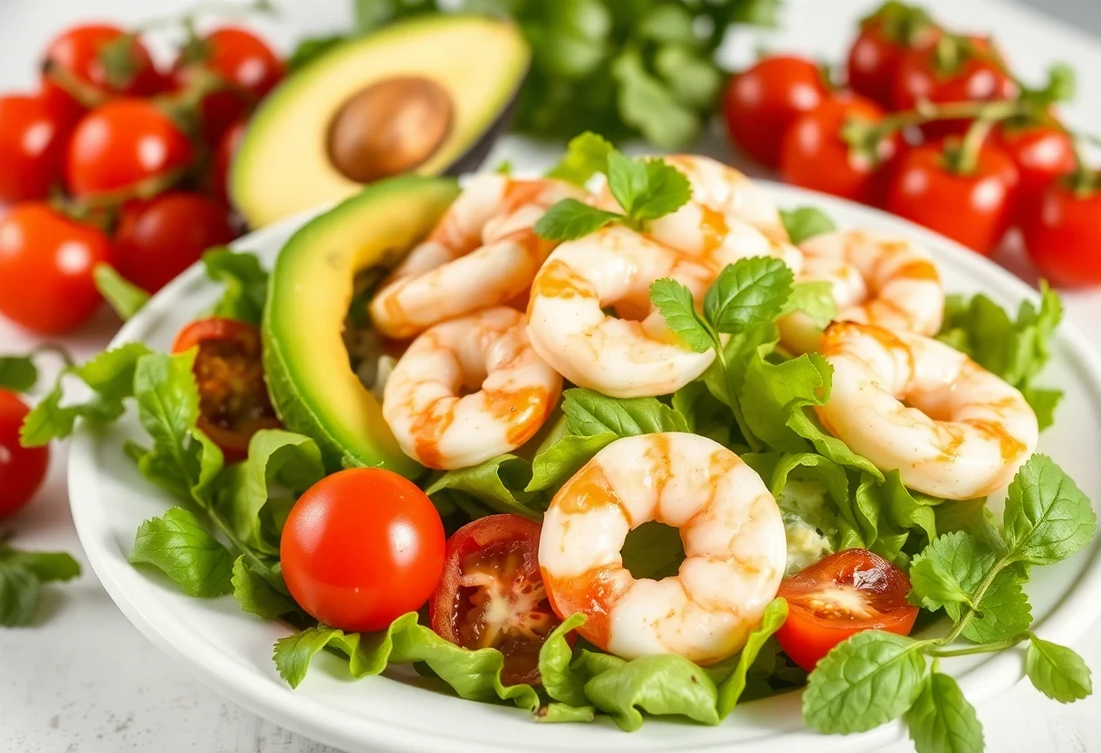 🥑 Салат с авокадо и креветками