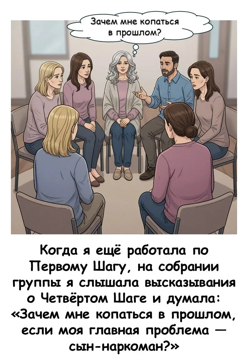 Шаг Четвёртый. Глубоко и бесстрашно исследовали себя с нравственной точки зрения.
Когда я ещё работа