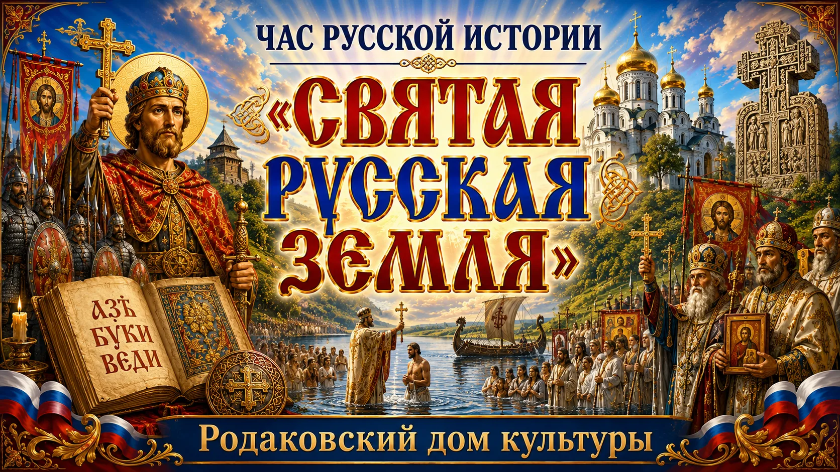 В Родаковском доме культуры прошёл Час русской истории «Святая русская земля». В ходе мероприятия уч