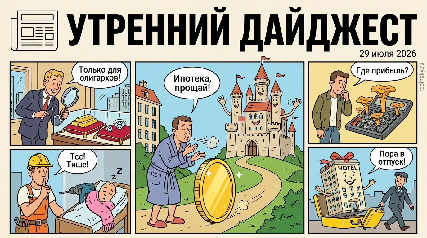 🗞️ Утренний дайджест

➠ Правительство увеличило размер ипотечных субсидий многодетным семьям. Родит