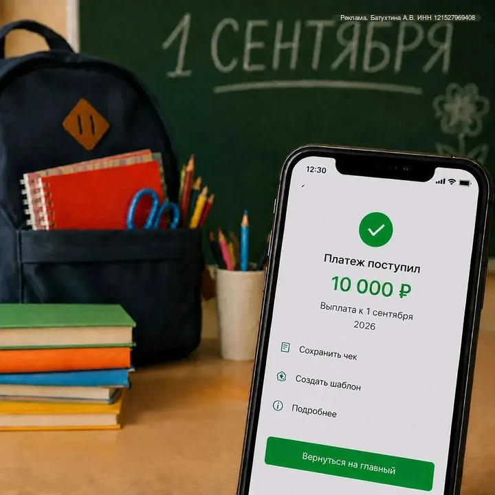 ⚡️ Школьникам выплатят до 15.000 рублей к 1 сентября