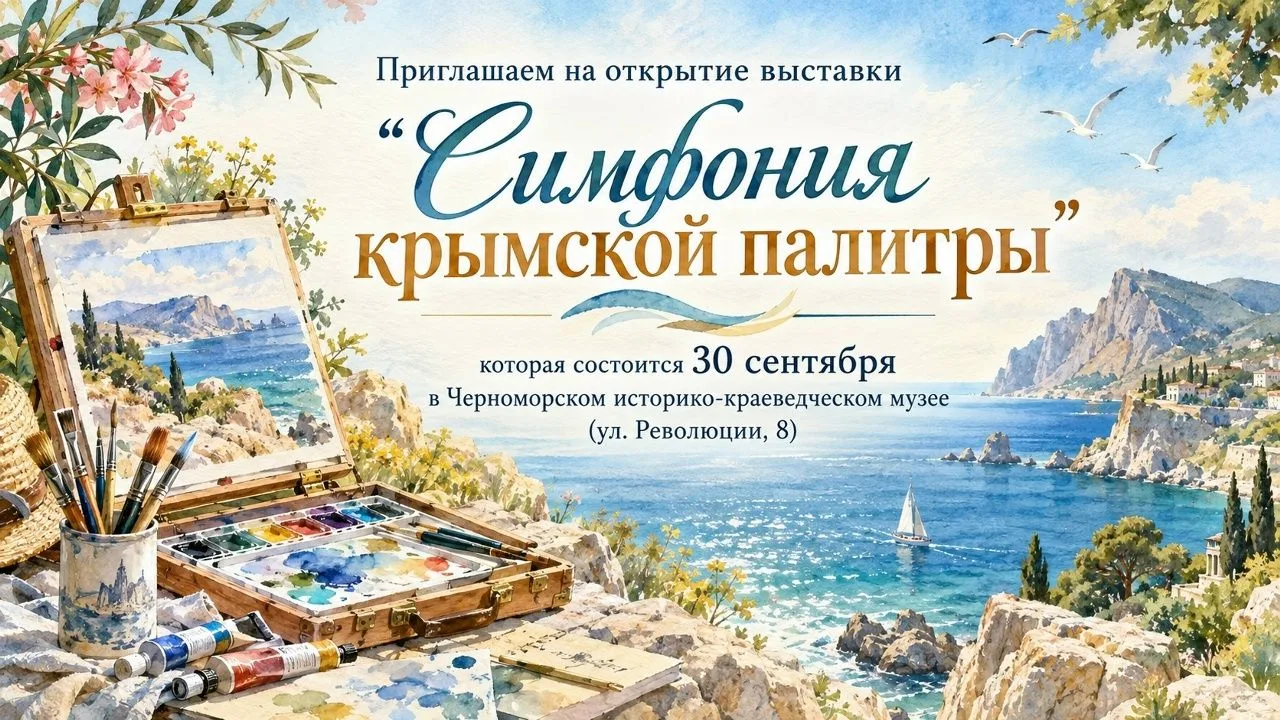 ✅Приглашаем на открытие выставки картин Надежды Добрянской «СИМФОНИЯ КРЫМСКОЙ ПАЛИТРЫ»,...