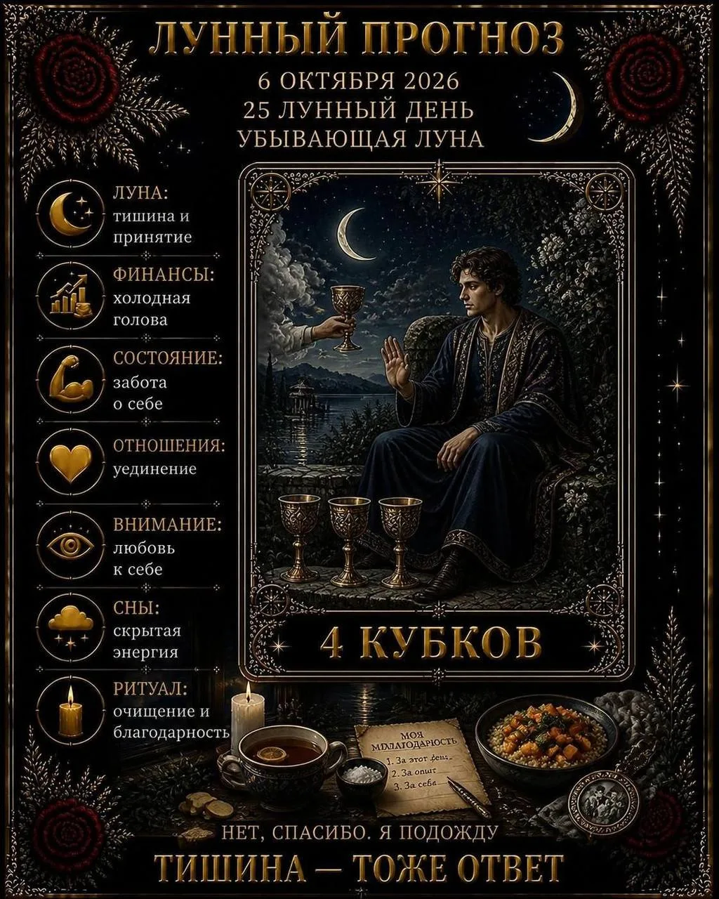 💫 ЛУННЫЙ ПРОГНОЗ | 6 октября 2026