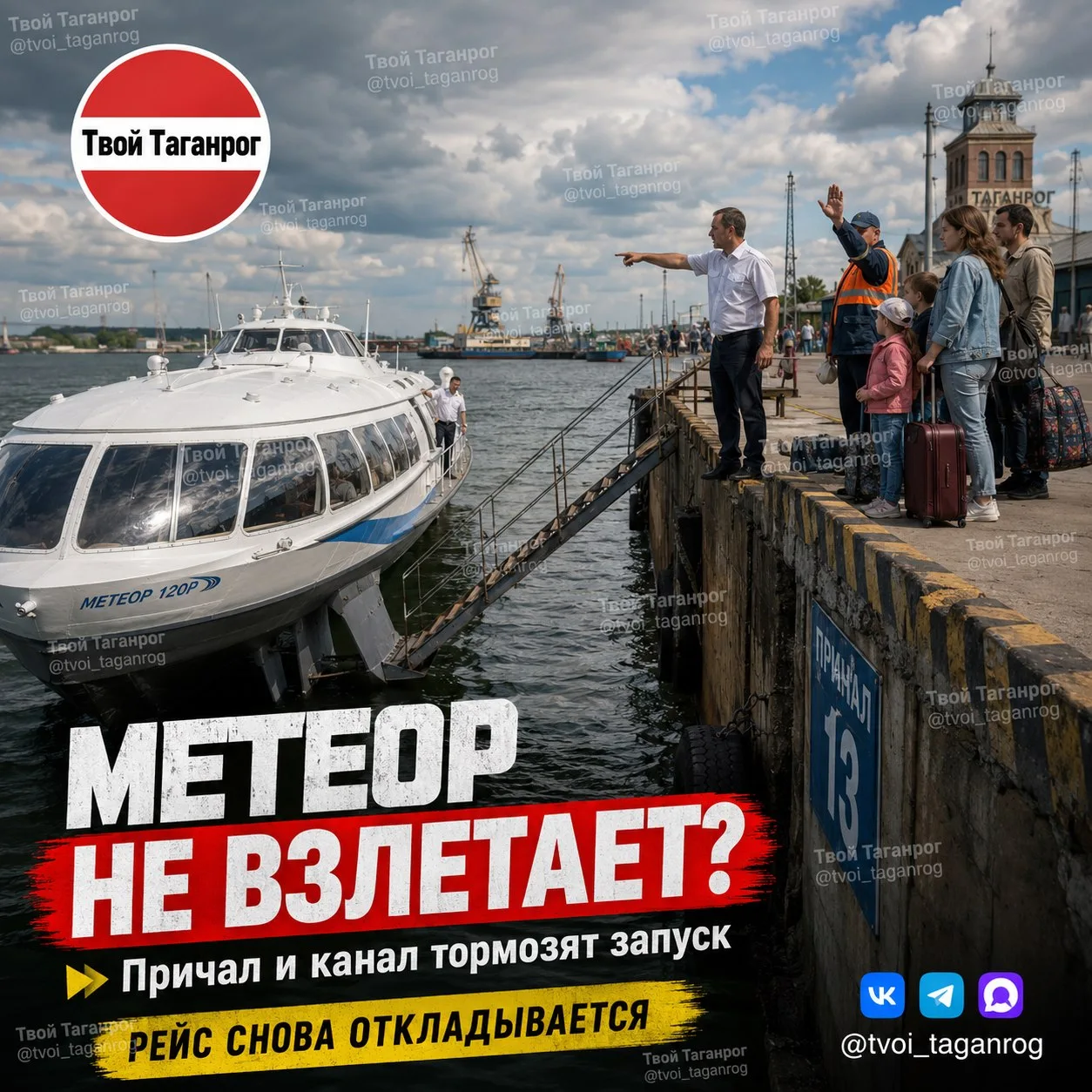 ⛴ «Метеор» из Таганрога снова НЕ поедет: запуск отложили без новой даты

Скоростное судно между Тага