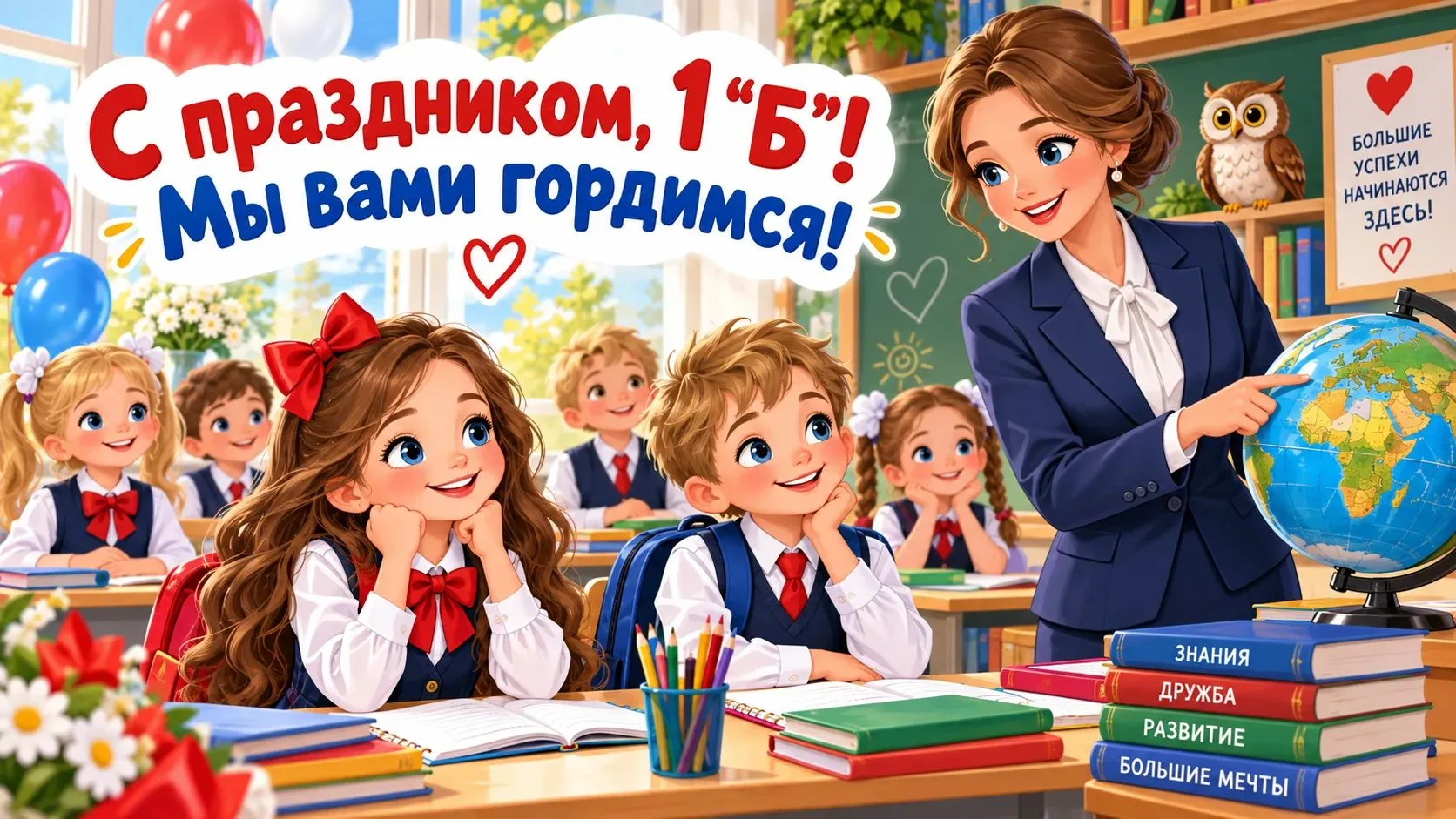 🎒✨🎉 Посвящение в первоклассники в 1 «Б»! 🎉✨🎒