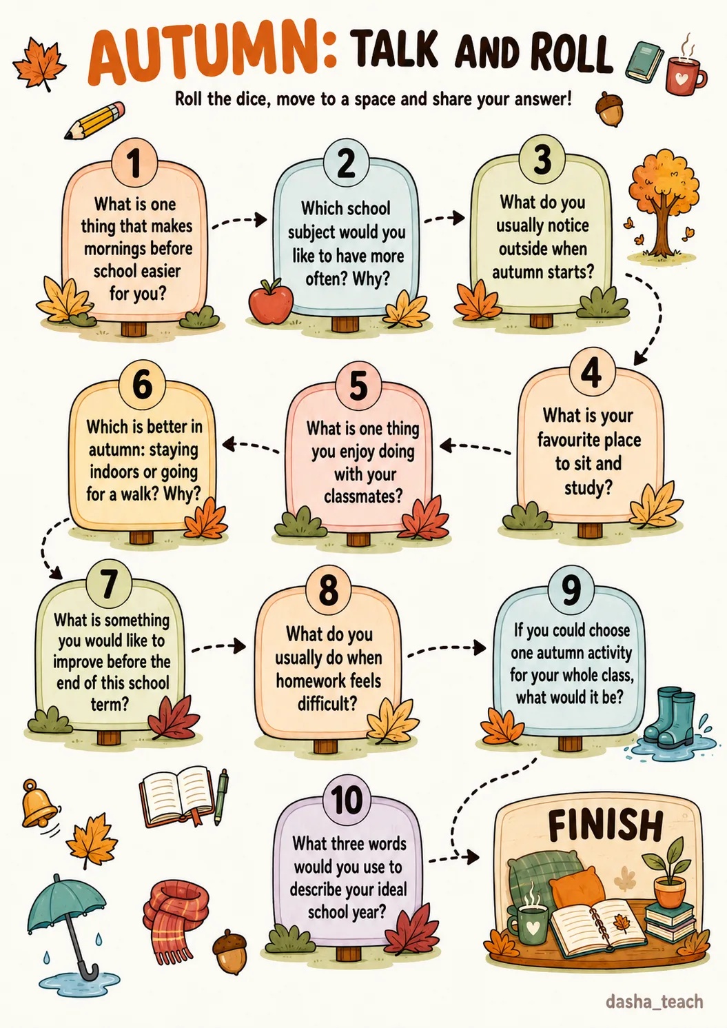 🎲🍂 autumn: talk and roll