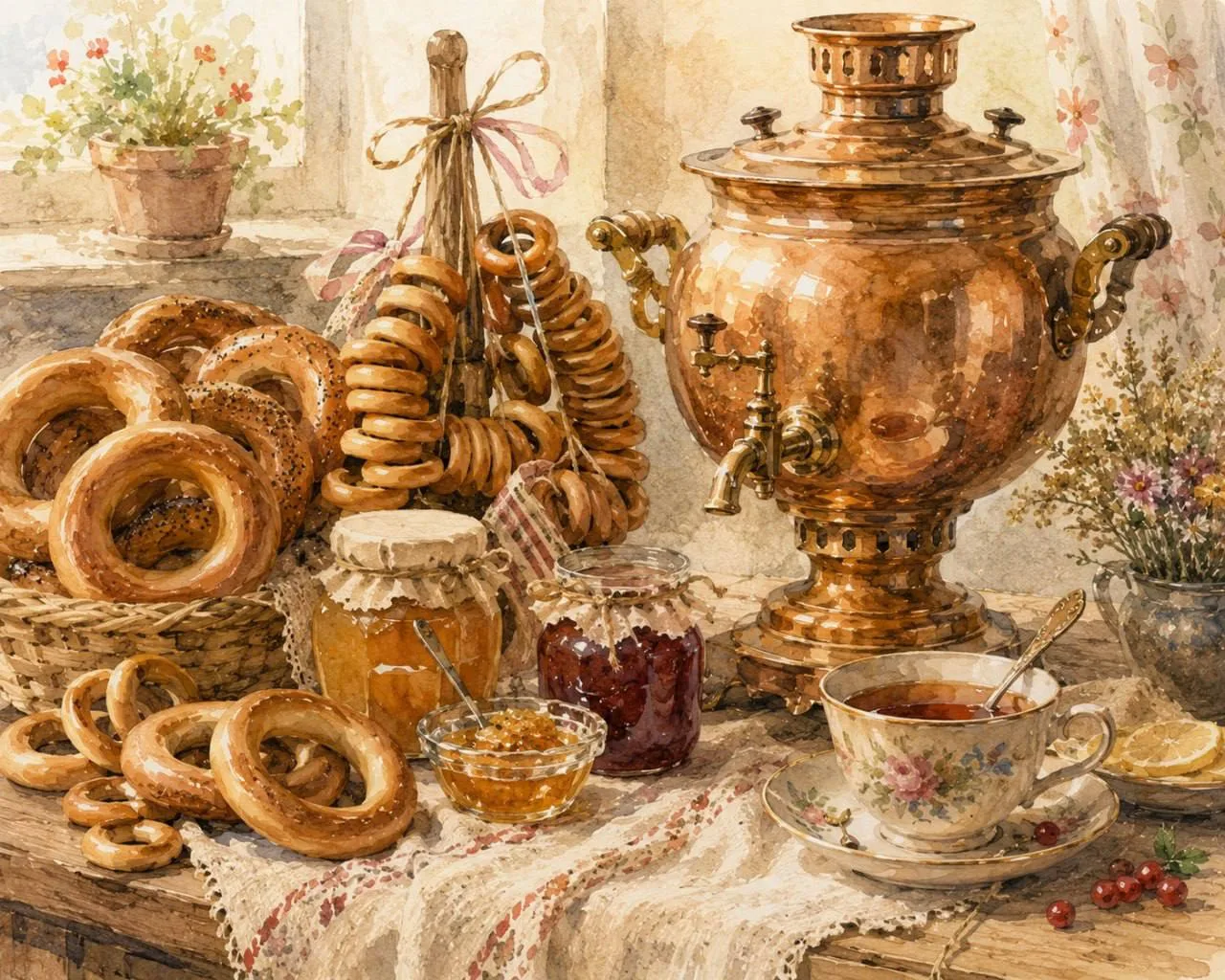 Сушки и баранки: русское лакомство с хрустом и историей.

Хочу рассказать о выпечке, без которой тру