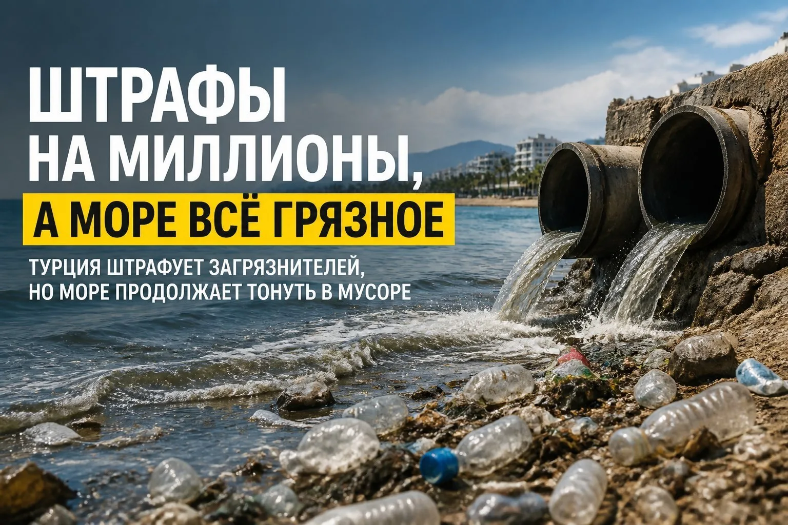 💧 Штрафы на миллионы, а море всё грязное

Нашёл новость: турецкое Министерство окружающей среды ошт