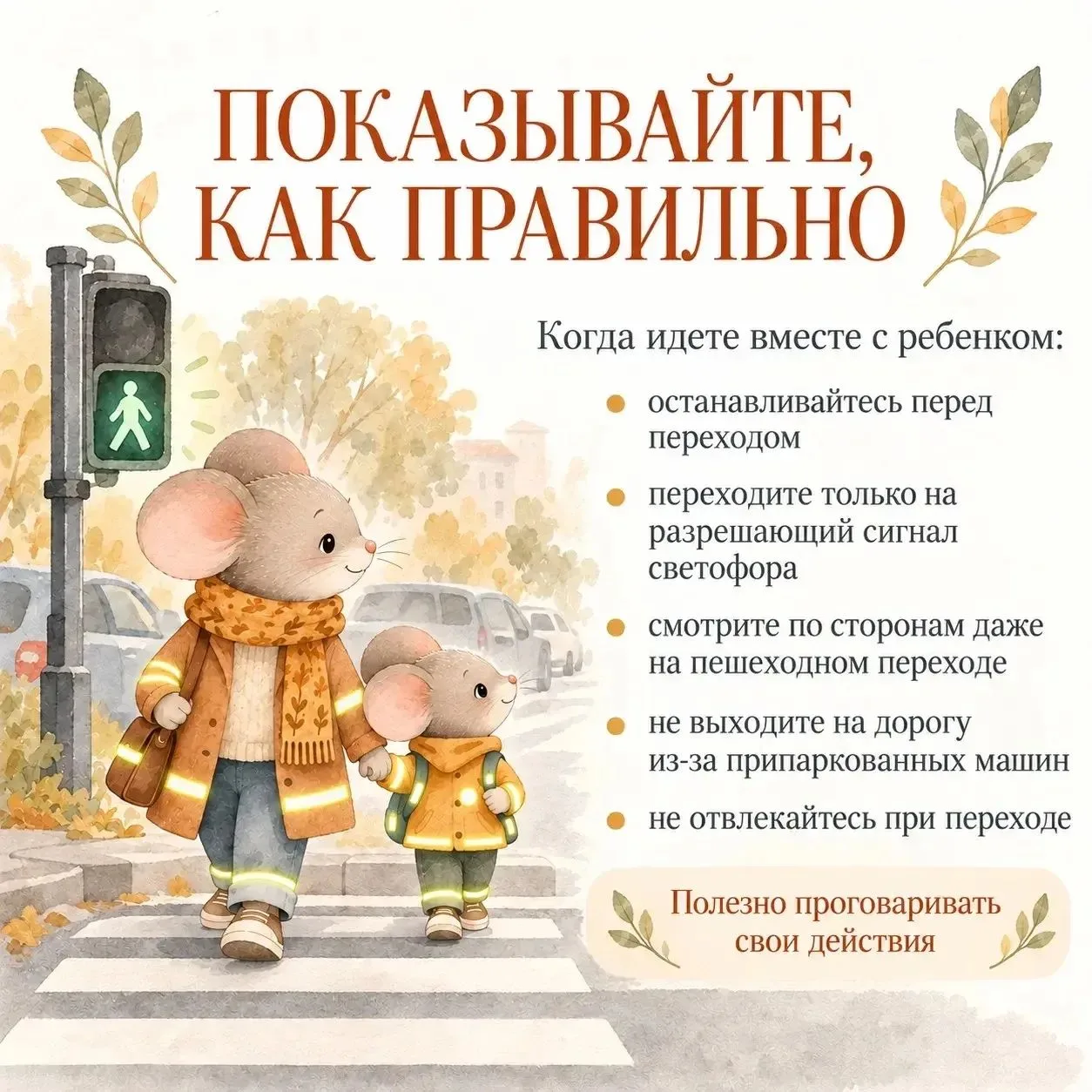 🚦 Безопасное поведение становится привычкой, когда ребенок видит его каждый день