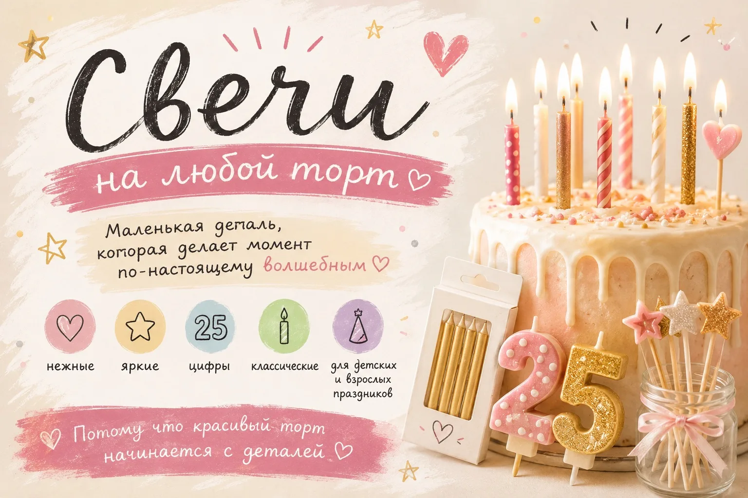 🕯 Свечи на торт ✨