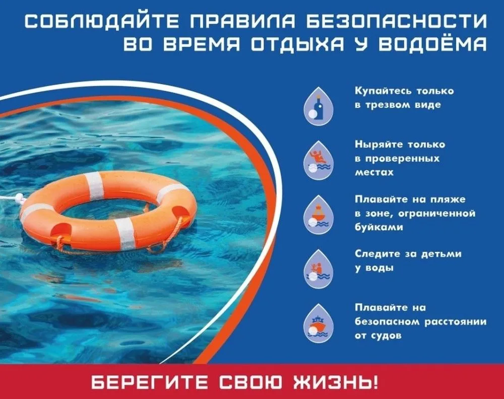 🌊 Безопасность на воде 🌊 
Дорогие читатели! Лето – пора купания и отдыха у воды.
 
Напоминаем вам 