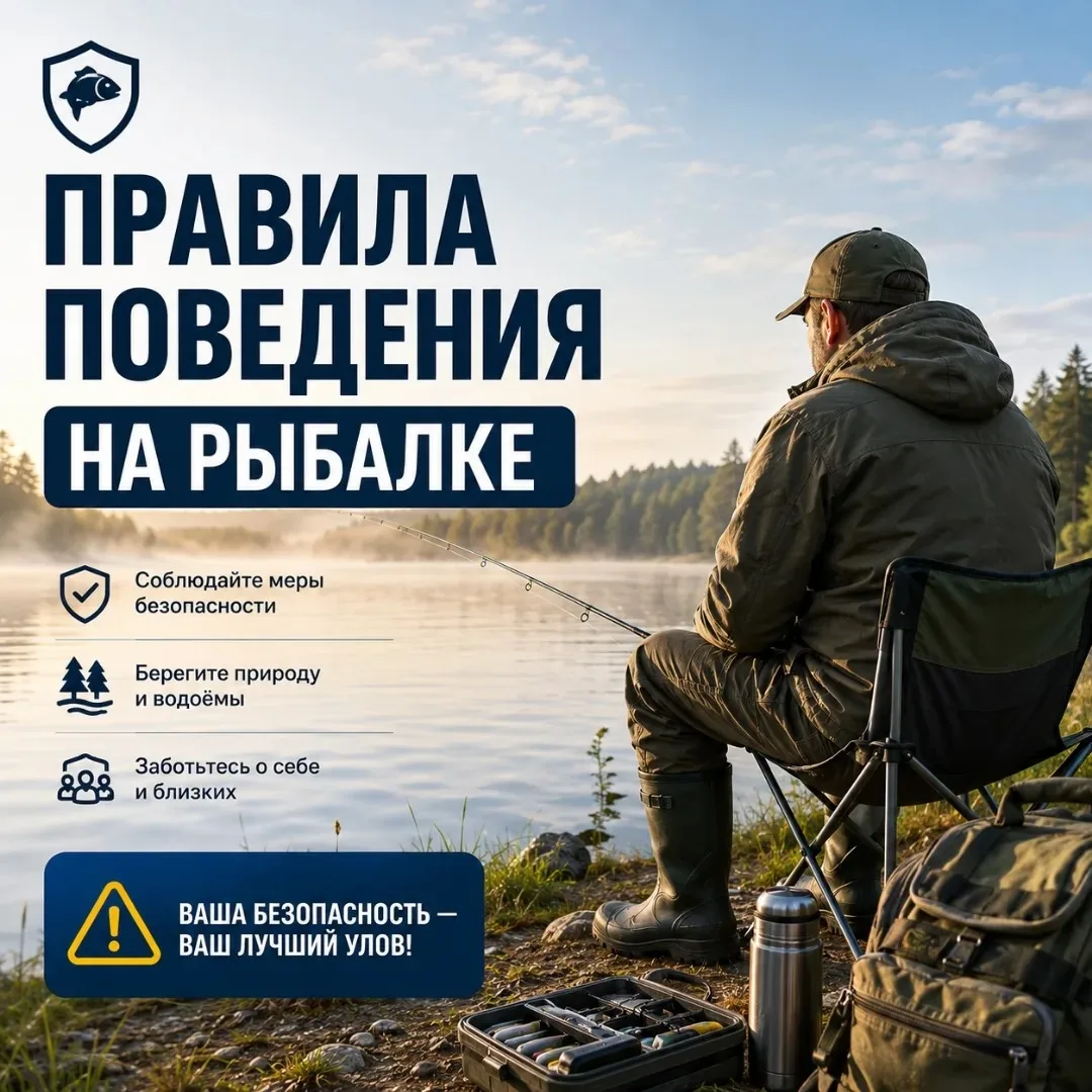 🎣Рыбалка — это отдых для души, но не повод терять бдительность. В наших карточках найд...