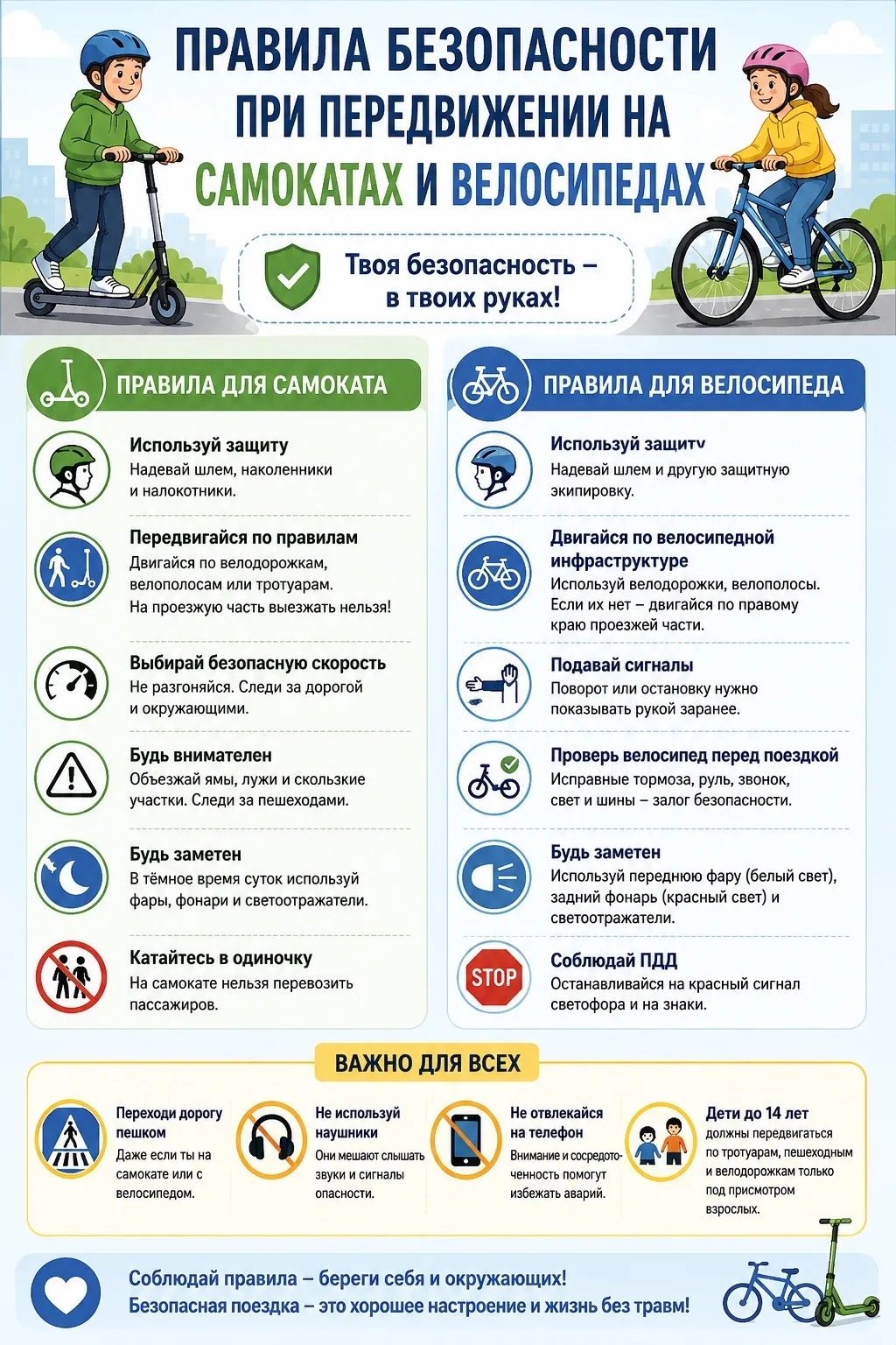 БЕЗОПАСНОСТЬ ПРИ ДВИЖЕНИИ!
