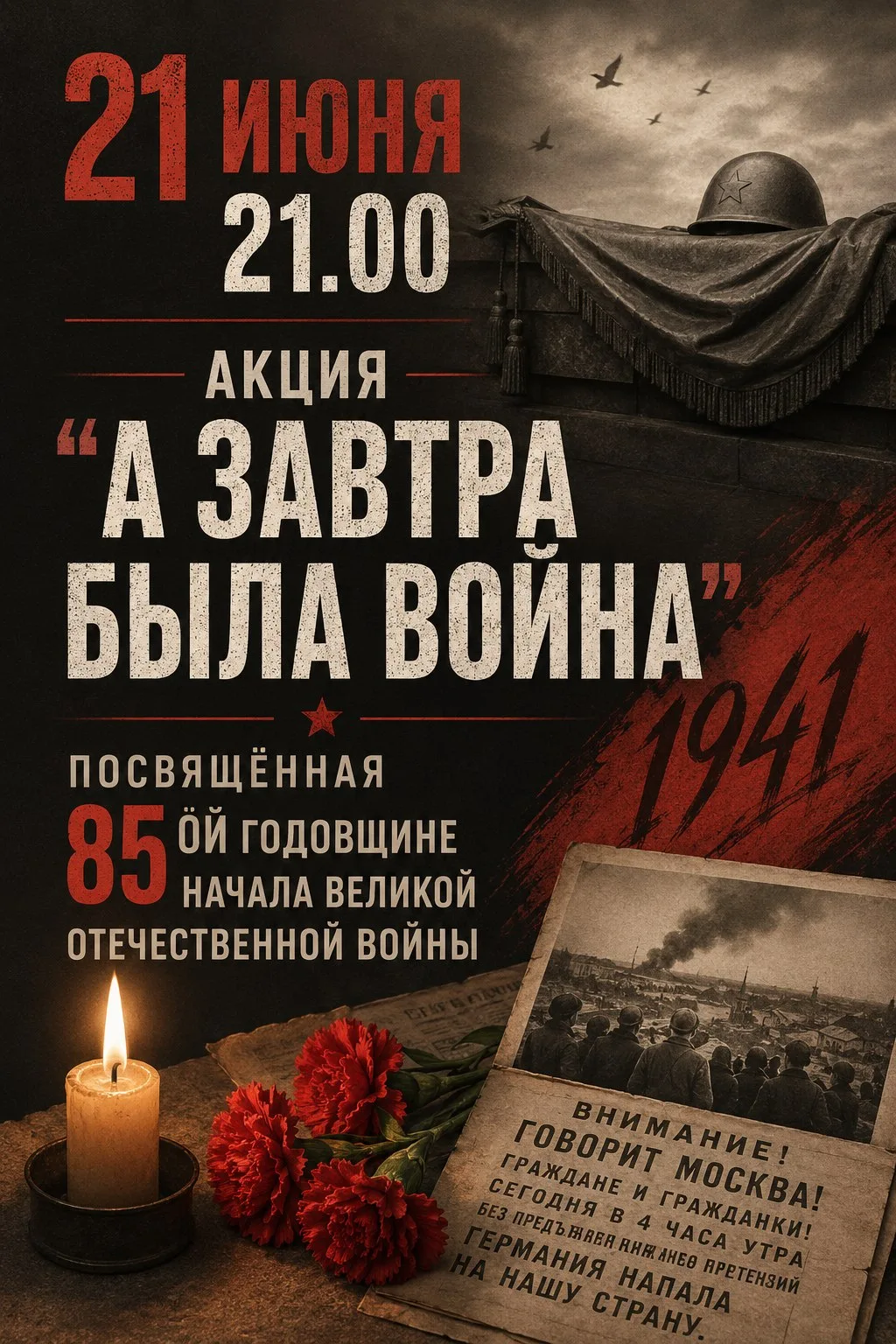 Акция «А завтра была война» 

Приглашаем односельчан почтить память героев Великой Отечественной вой