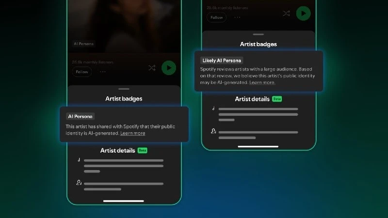 Spotify начнёт маркировать артистов с ИИ-личностью