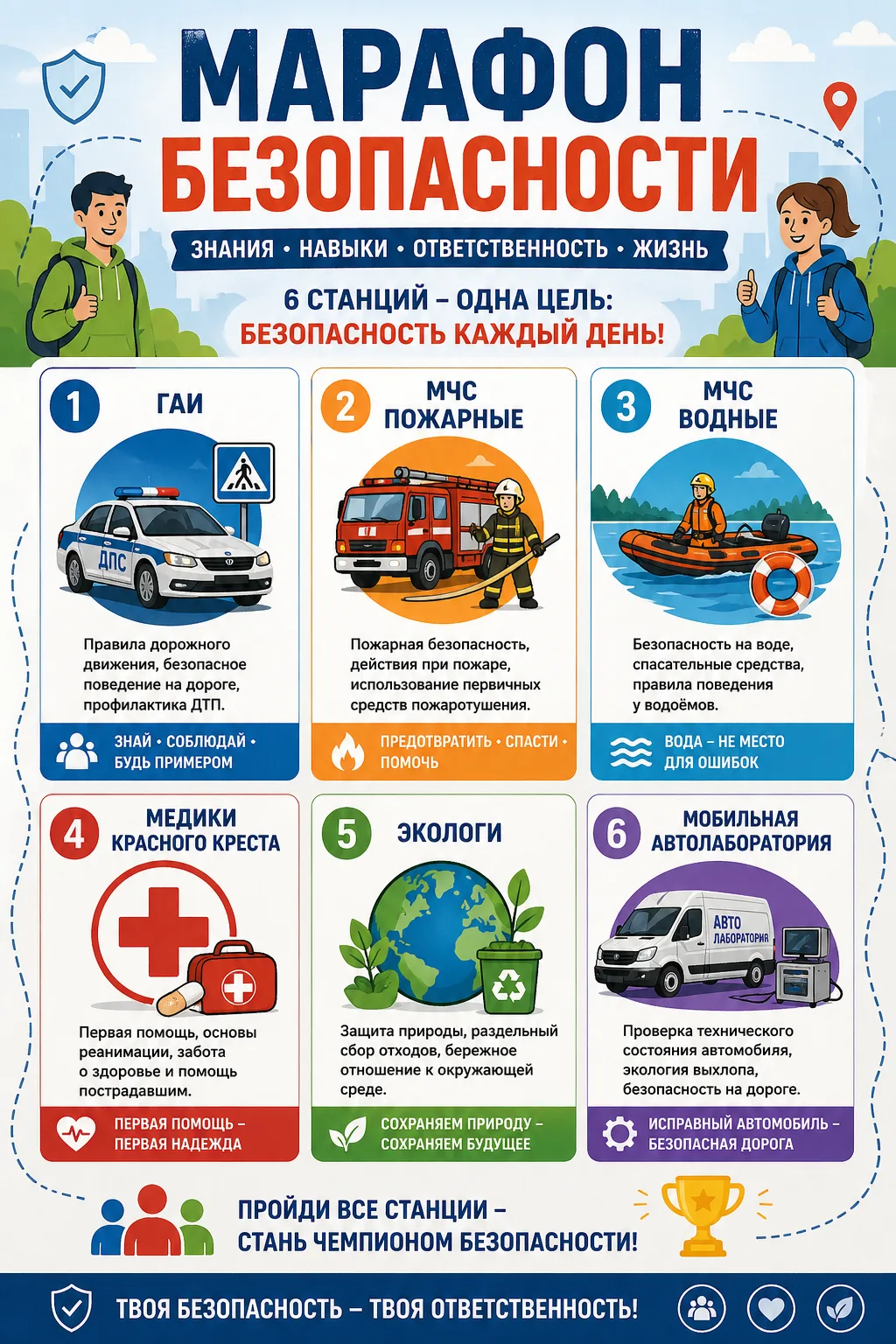 30 апреля в школе пройдёт «Марафон безопасности» — мероприятие, направленное на формиро...