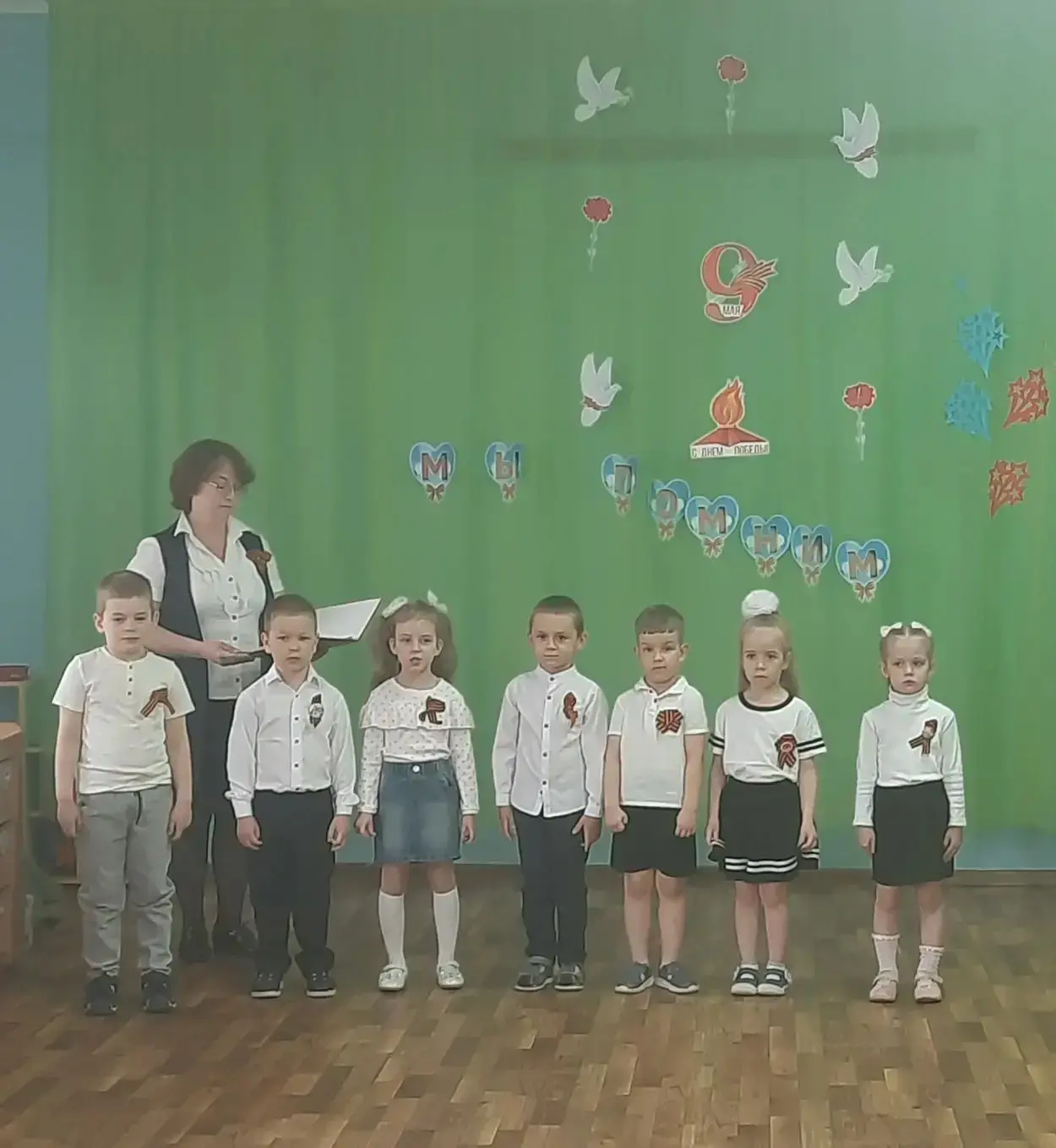 Сегодня в нашем детском саду прошло трогательное мероприятие, посвященное к Дню Победы....