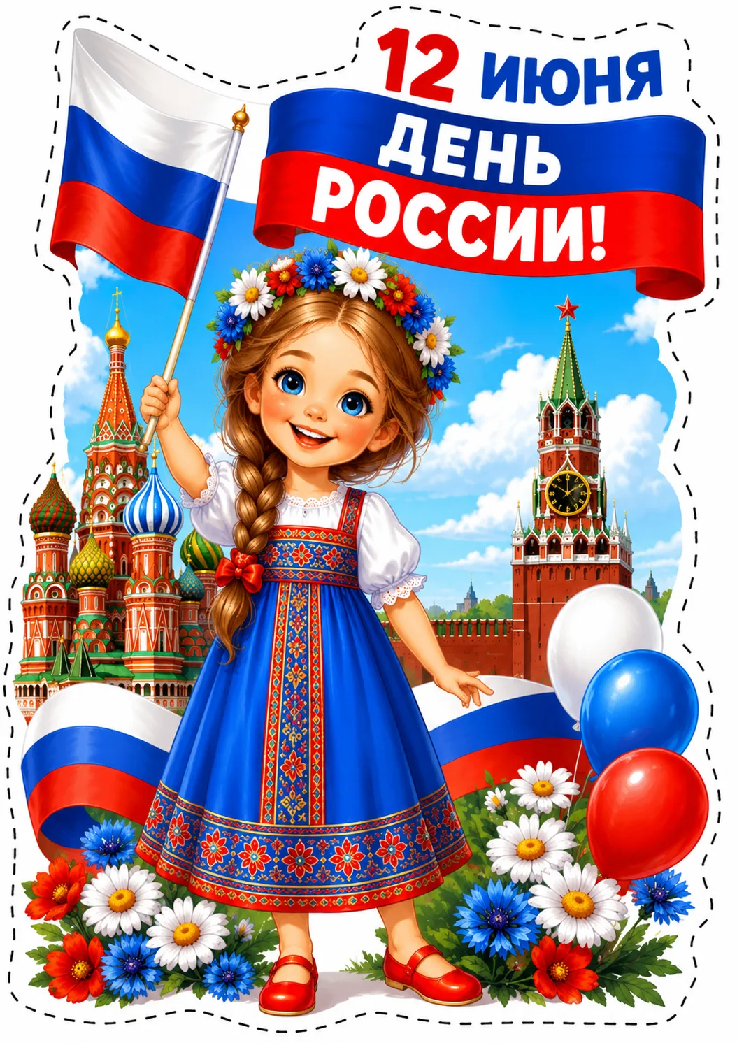Шаблоны на окно ко Дню России (+ зеркально)