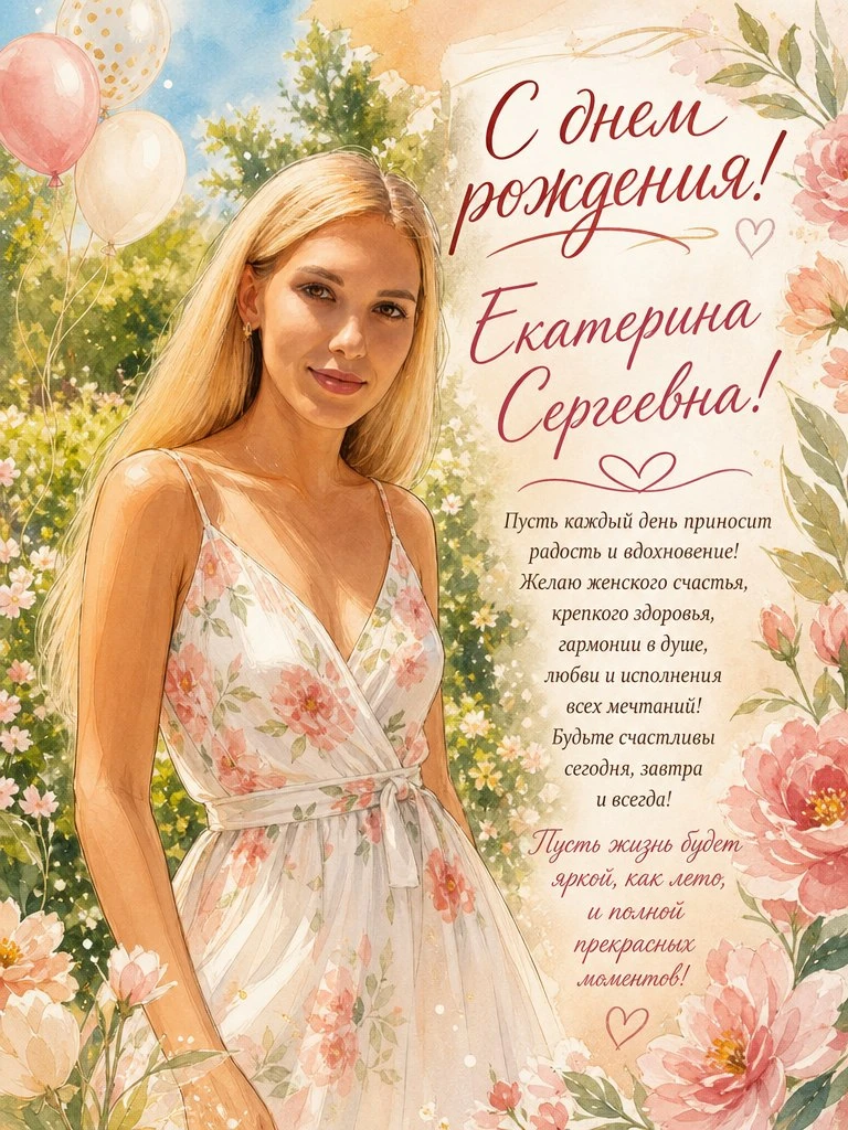 Сегодня день рождения отмечает воспитатель нашего сада, Екатерина Сергеевна, поздравляе...