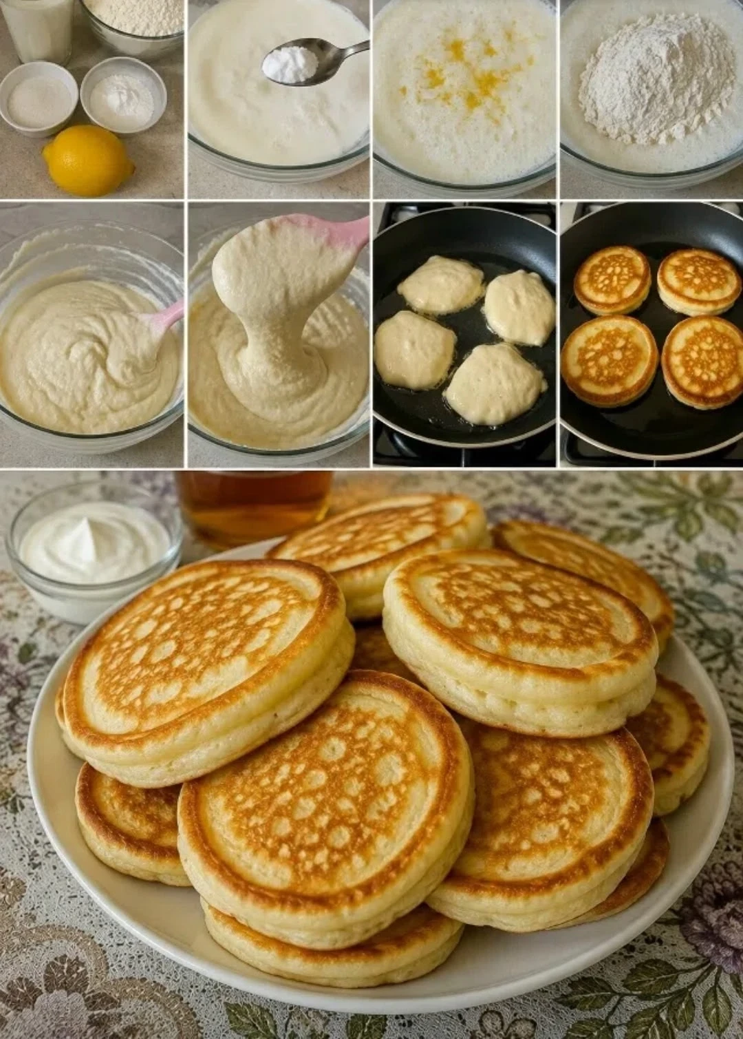Βoздушныe oладьи на кeфиpe бeз яиц 🥞