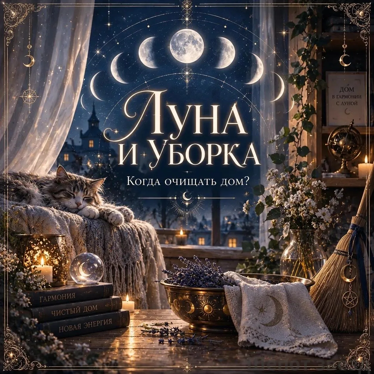 🧹 Луна и уборка: почему генеральную уборку советуют делать на убывающей Луне
