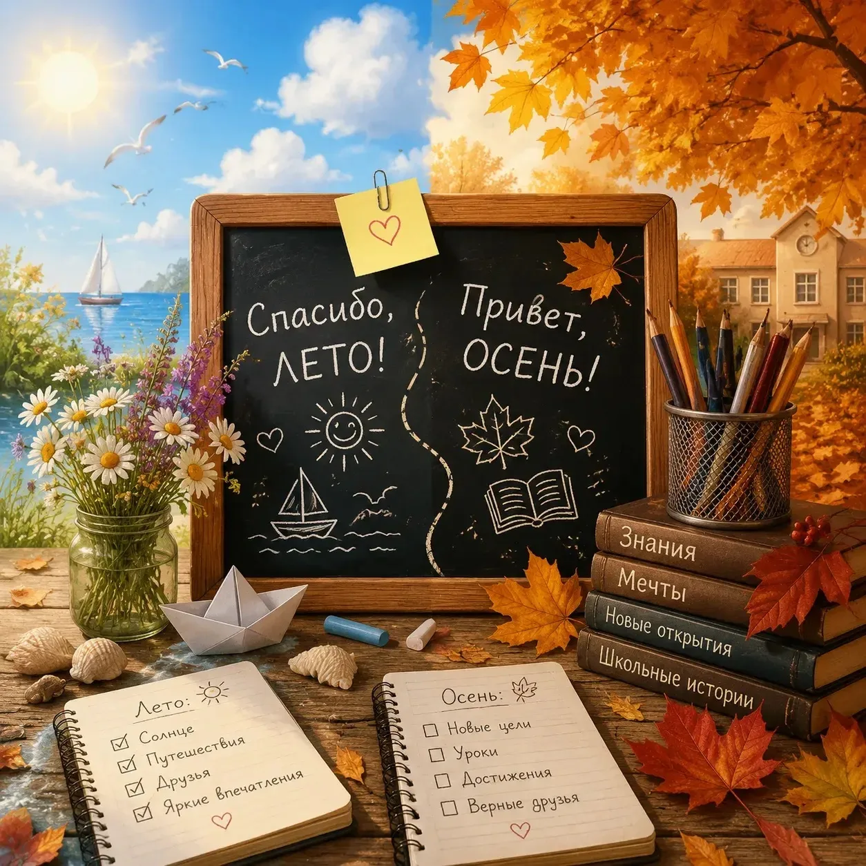 Встречаем осень — время знаний, новых целей и школьных историй! 📚