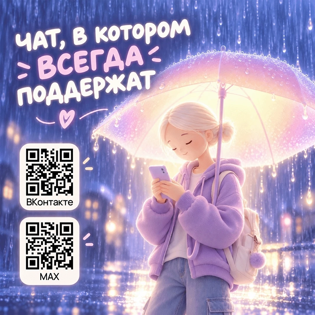 Югорским подросткам доступен круглосуточный чат психологической поддержки 🤍