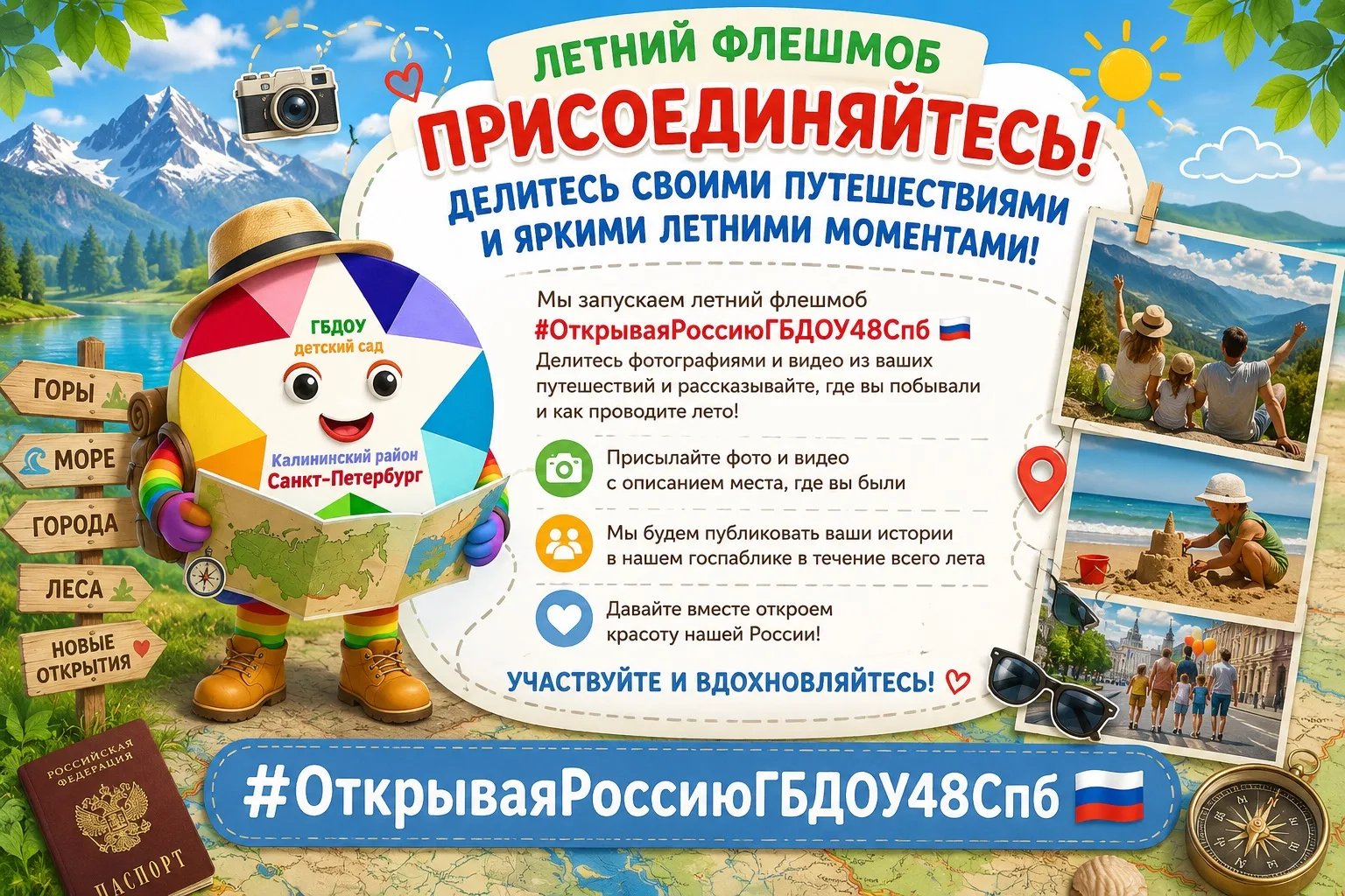 🇷🇺☀️ Дорогие семьи наших воспитанников!

Приглашаем вас принять участие в нашем втором летнем флеш