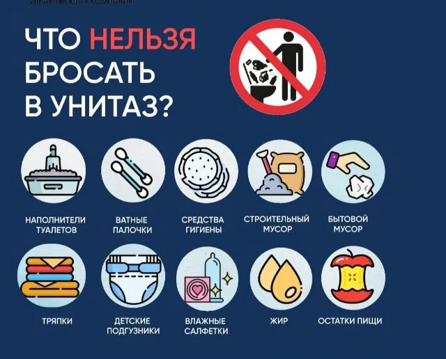 Унитаз — это не мусоропровод!
