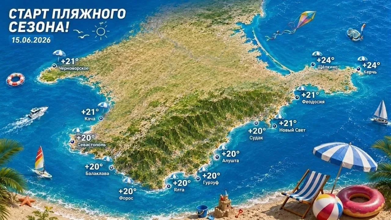 🏖Купальный сезон стартует сегодня в Севастополе — смотрим, что по температуре воды на полуострове

