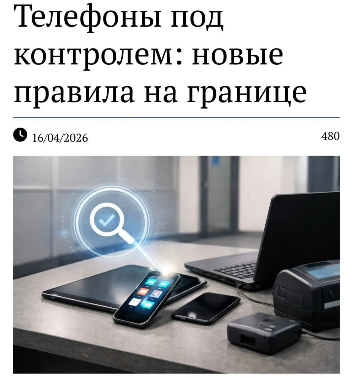 Российские пограничники получили право досматривать телефоны, ноутбуки и другие устройства.    Отказ