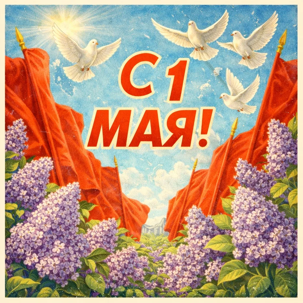 🕊️ С праздником весны и труда! Желаем бодрого настроения, яркого солнца, мира и благоп...