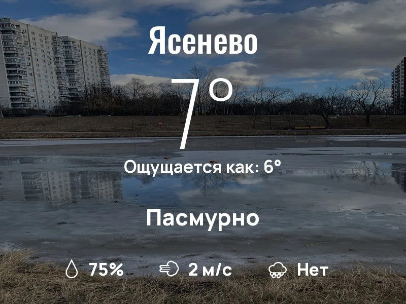 Что с погодой в Ясенево?