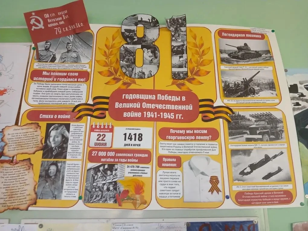 «День Победы - как он был от нас далек...» 81 годовщина.... Для учеников 2В и 6В классов братьев Кур
