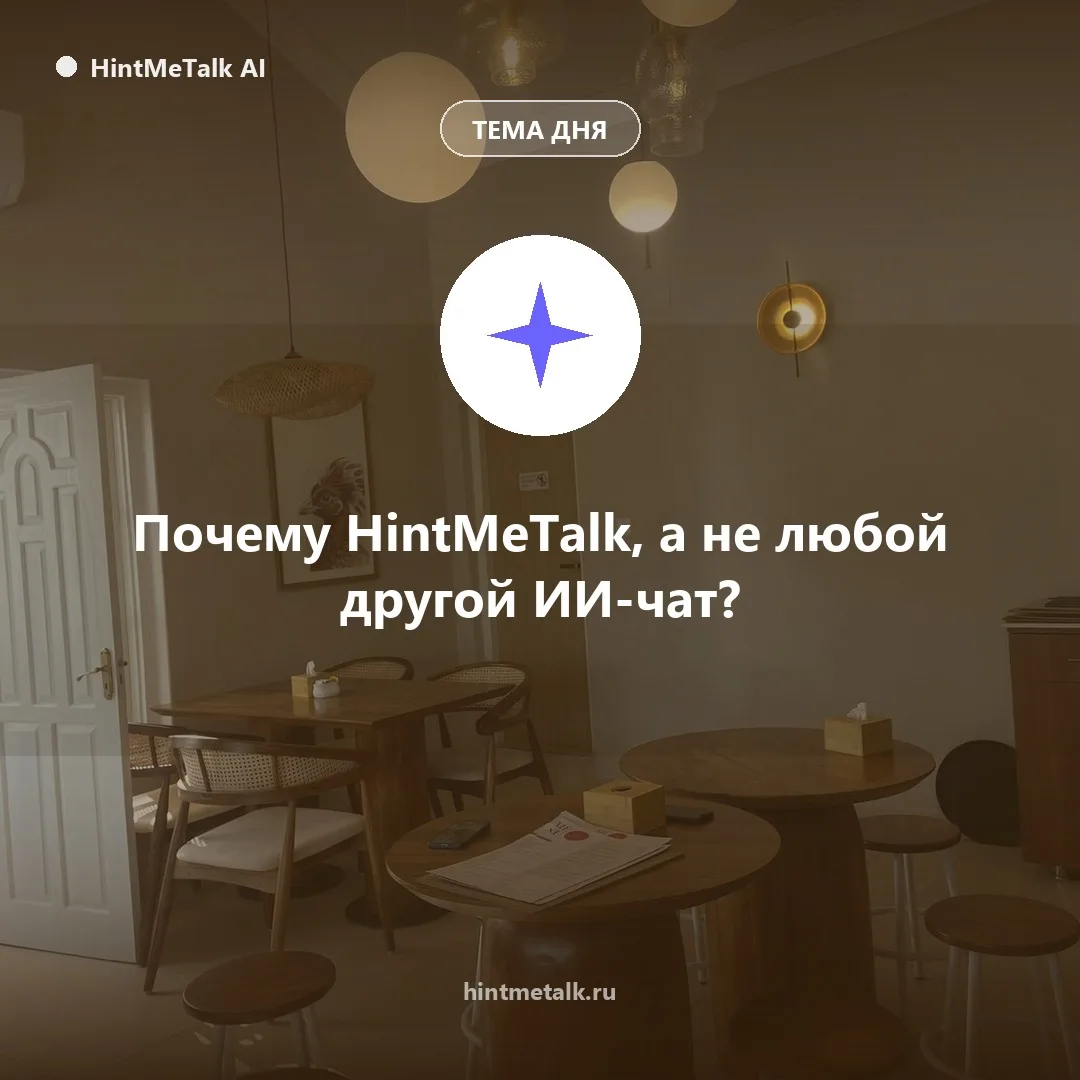 Почему HintMeTalk, а не любой другой ИИ-чат?