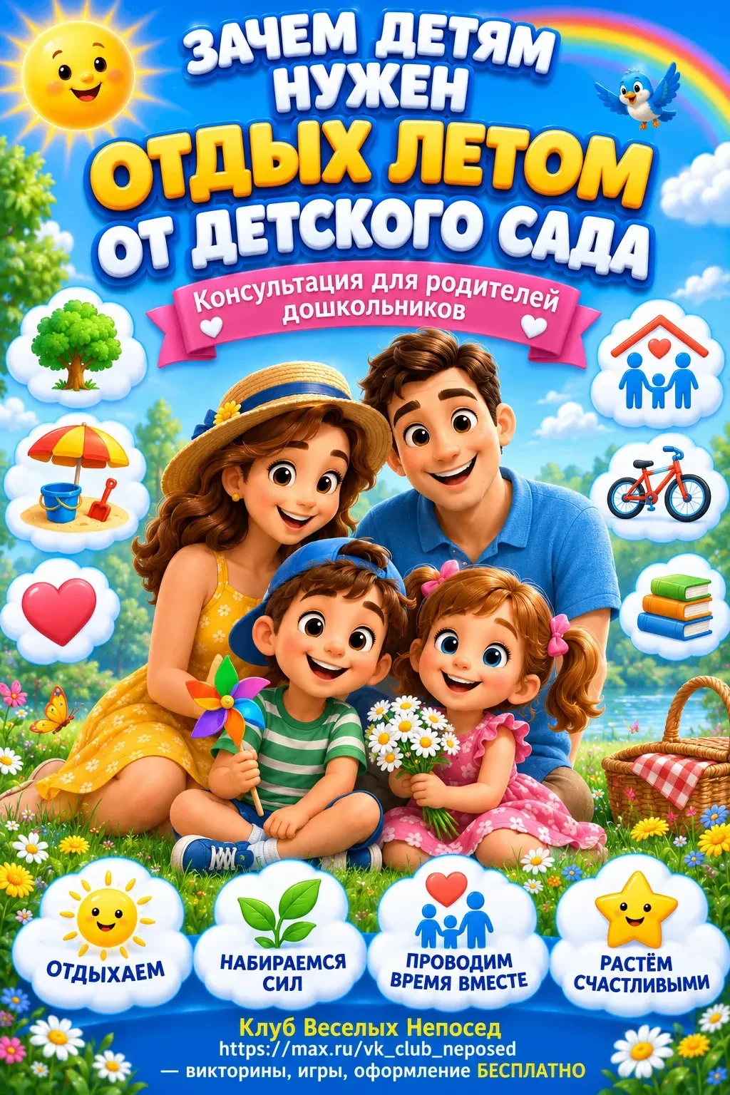 ☀️ ЗАЧЕМ ДЕТЯМ НУЖЕН ОТДЫХ ЛЕТОМ ОТ ДЕТСКОГО САДА?                                     ...