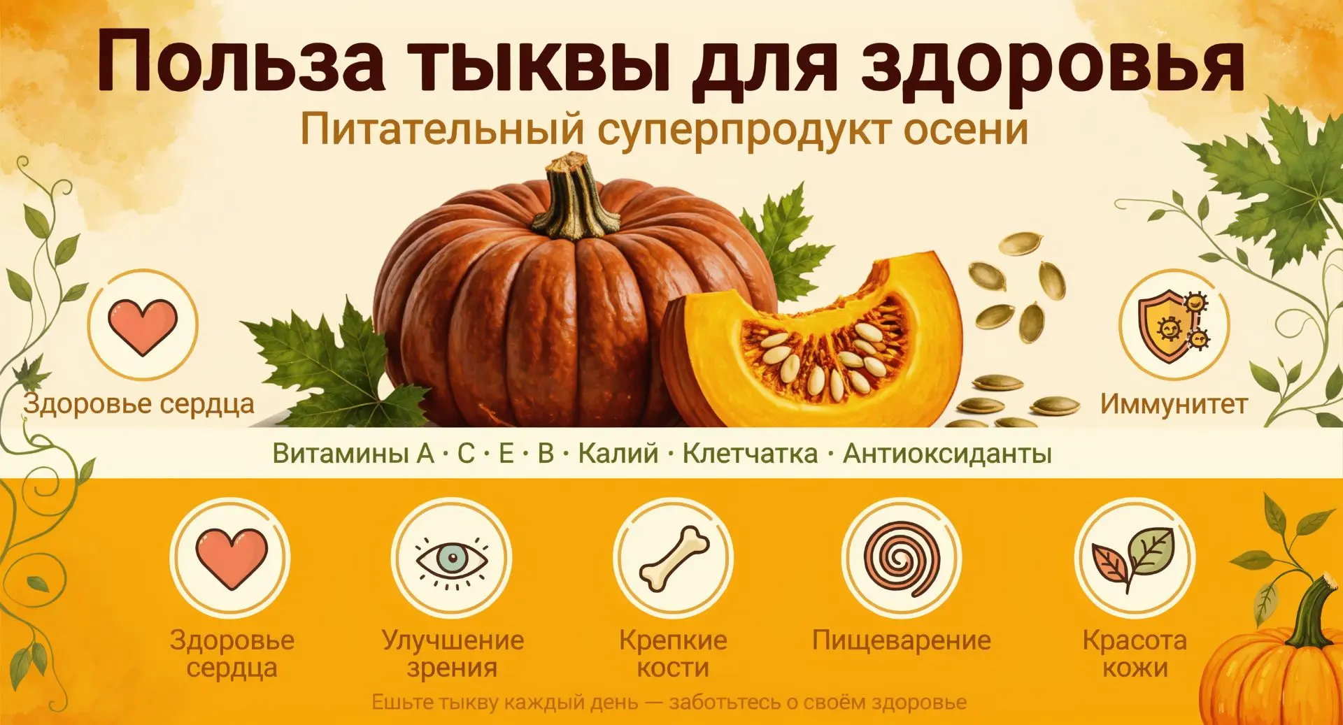 🎃 ПОЛЬЗА ТЫКВЫ ДЛЯ ЗДОРОВЬЯ